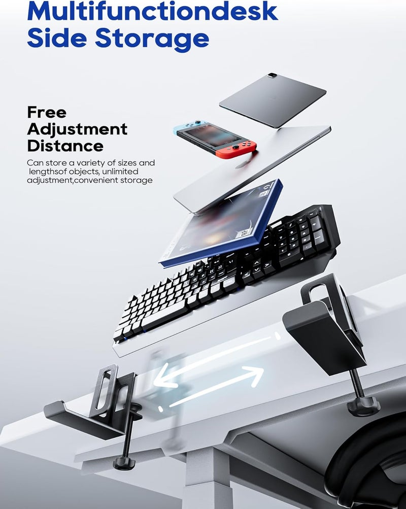 NODOCA Laptop Storage for Desk, Vertical Laptop Stand for Desk, MacBook Vertical Stand, with Headphone Holder, Desk Side Storage for MacBook/Surface/Samsung/HP/Dell[M, Black] - Image 2